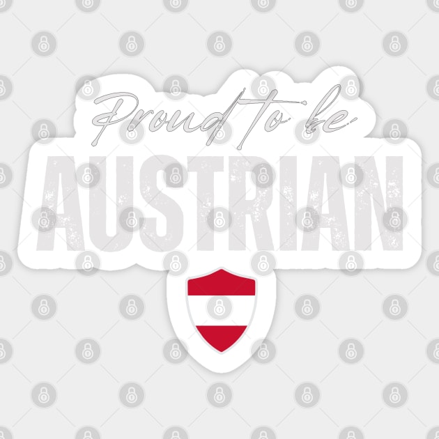 Proud austrian, Austria flag Sticker by eka123